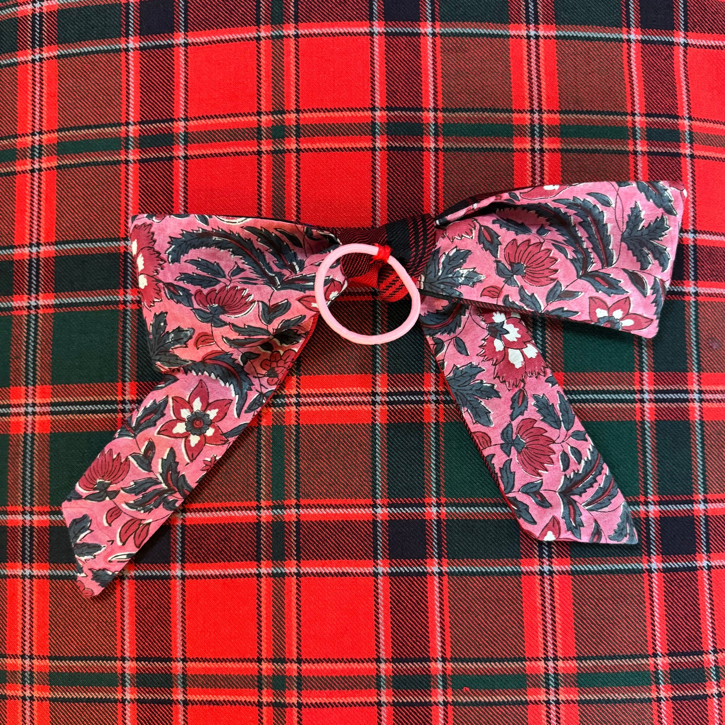 Jacobite tartan hair bow