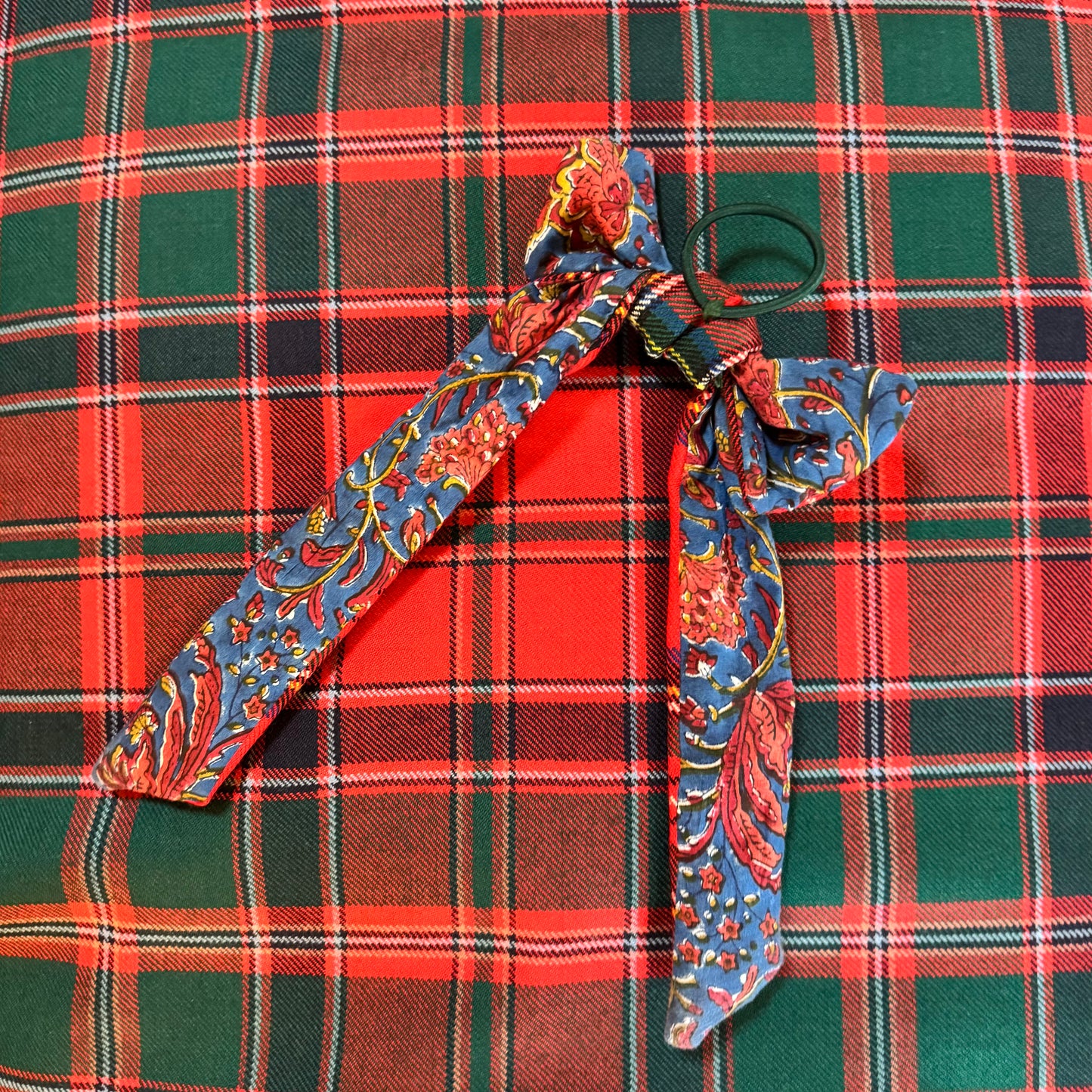 Stewart tartan hair bow