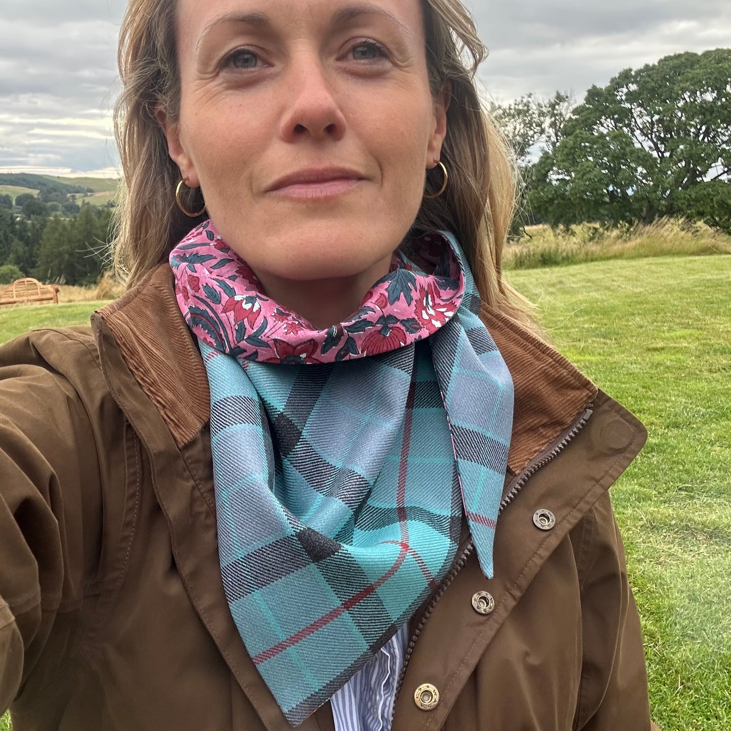 Ancient Gunn Tartan Scout Scarf