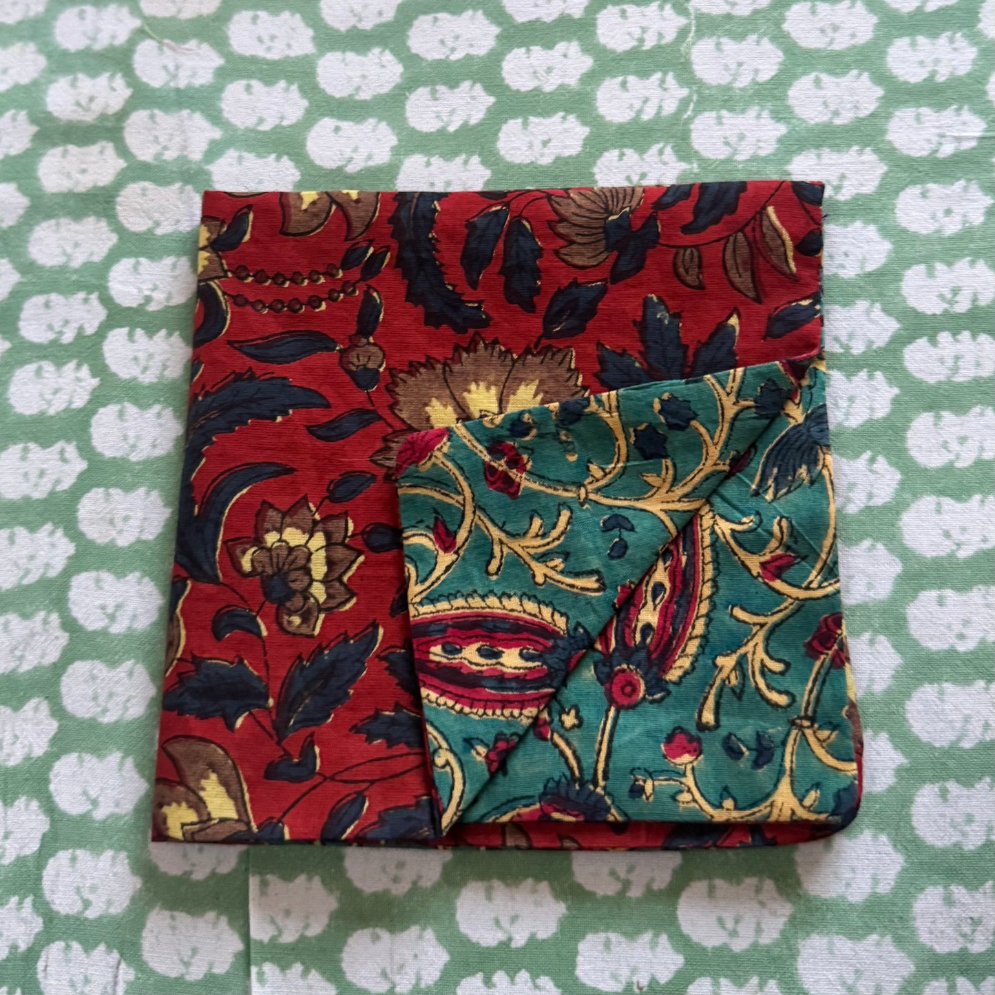 Handkerchief - Red & teal