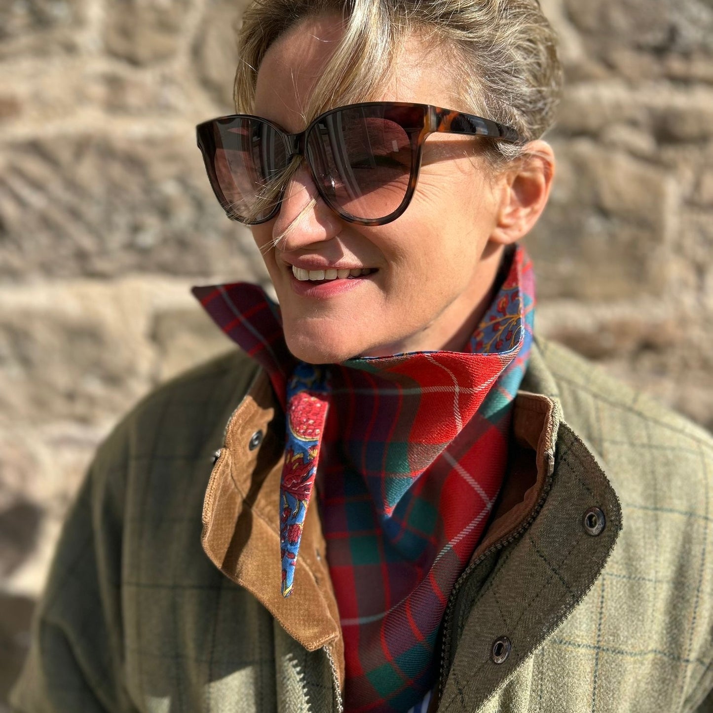 Fraser Red Ancient tartan scarf