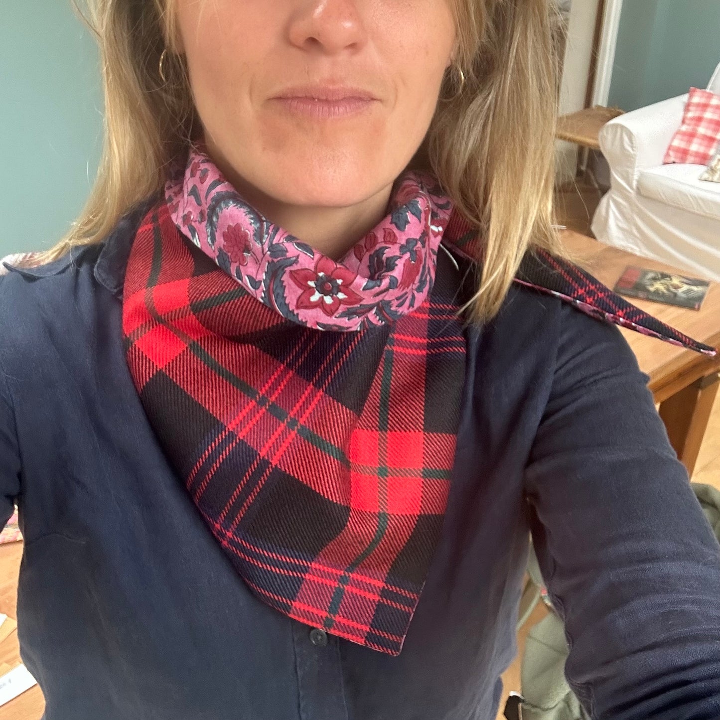 Brown Tartan Scout Scarf