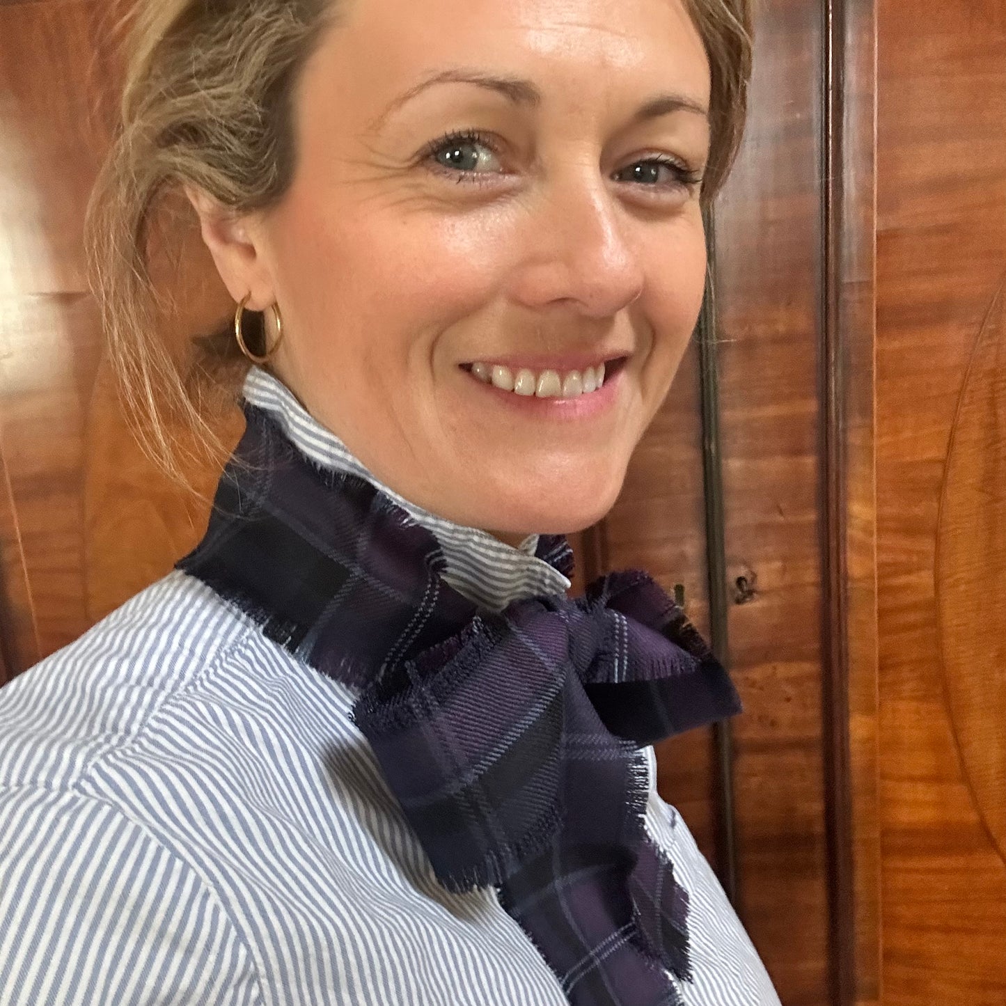 Tartan Twilly Ribbon Scarf - Scottish Thistle