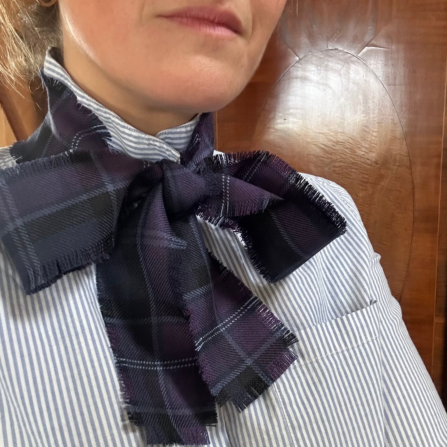 Tartan Twilly Ribbon Scarf - Scottish Thistle