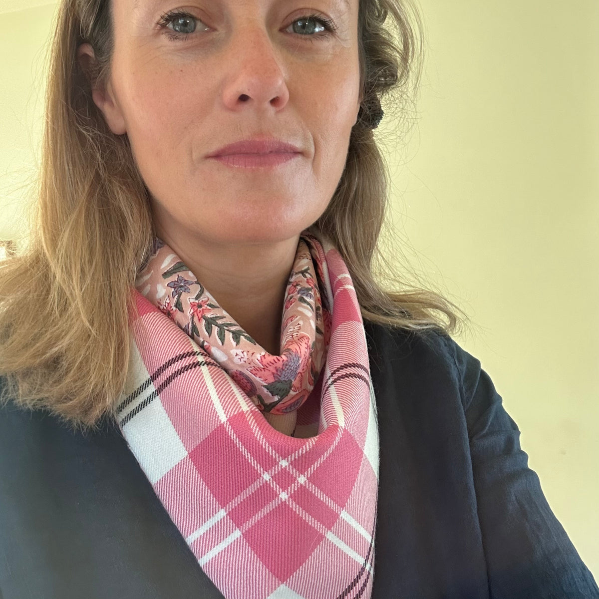 Breast Cancer Tartan Scout Scarf