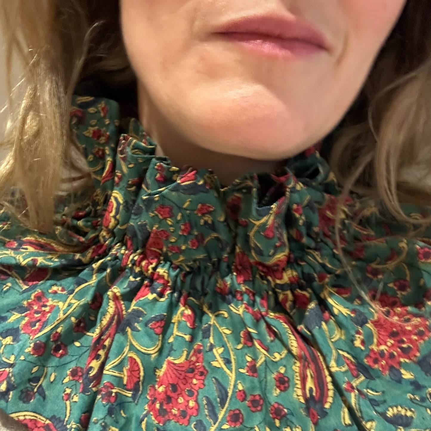 Frilly collar - Drummond teal