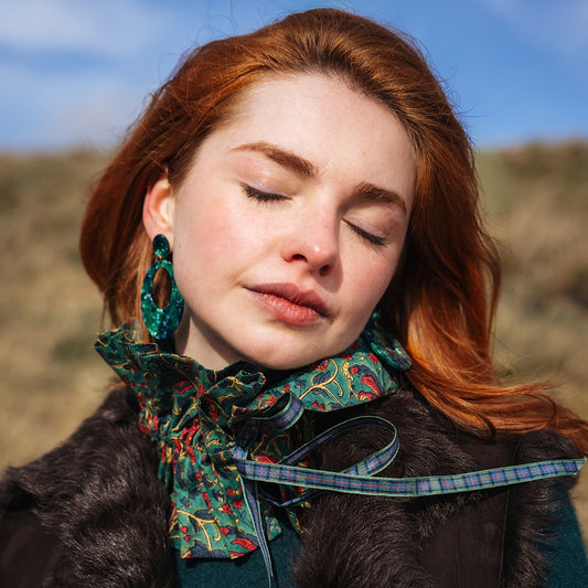 Frilly collar - Drummond teal