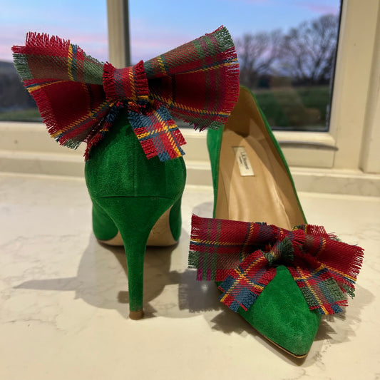 Munro Muted Tartan Shoe Clips