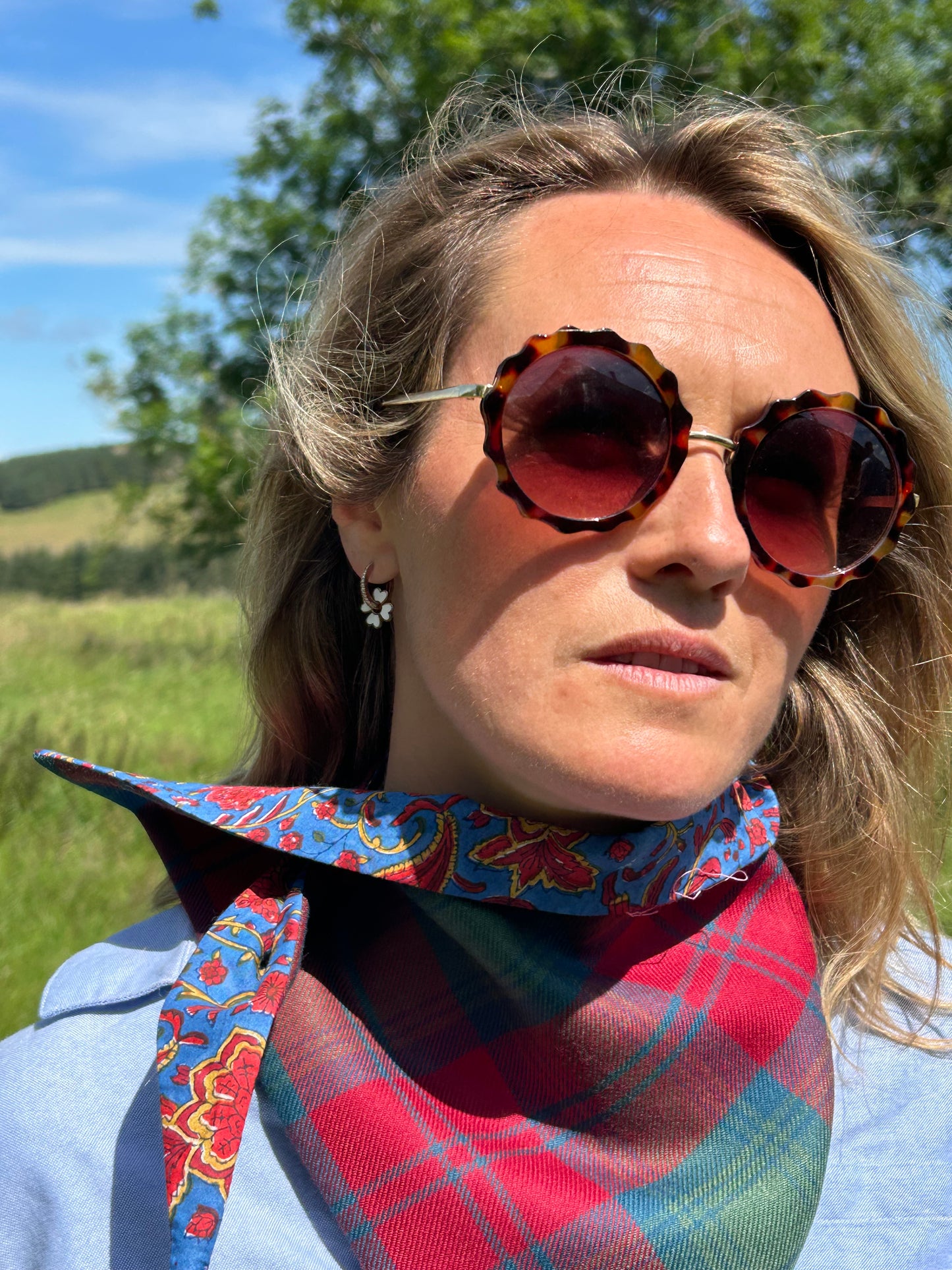 Lindsay Muted Tartan Scout Scarf