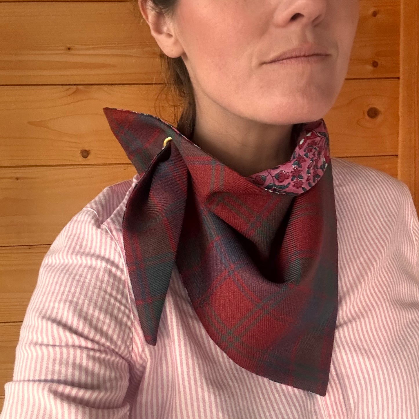 Robertson Red Muted Tartan Scout Scarf