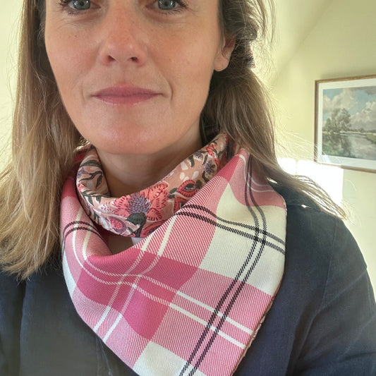 Breast Cancer Tartan Scout Scarf