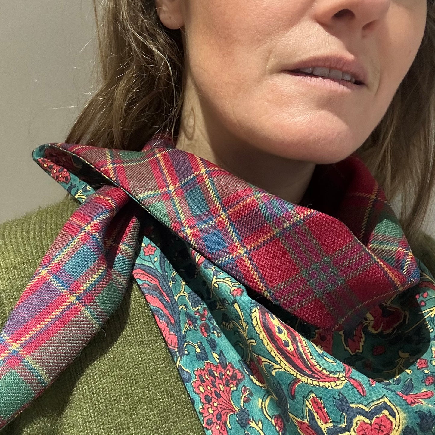 Munro Muted Tartan Scarf