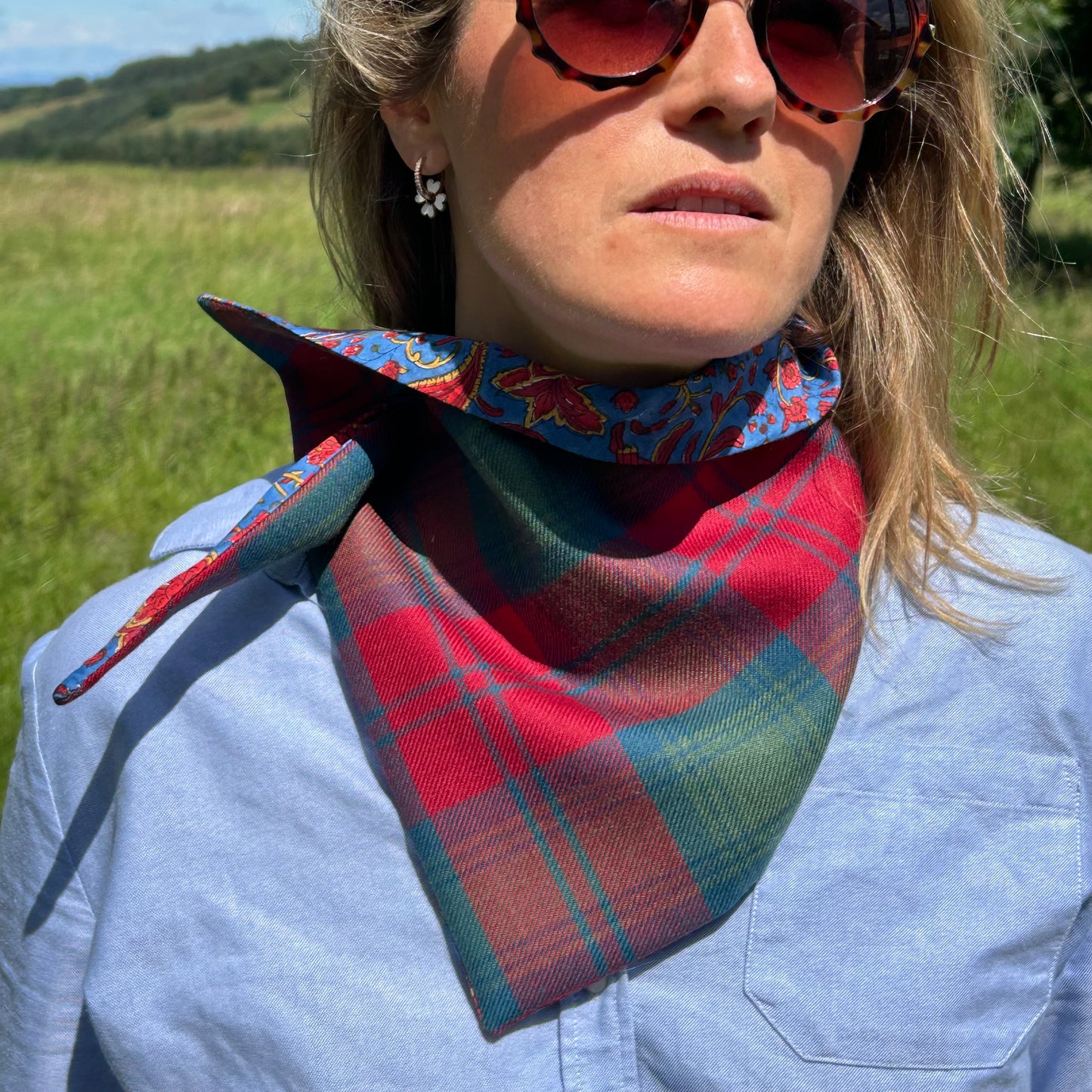 Lindsay Muted Tartan Scout Scarf