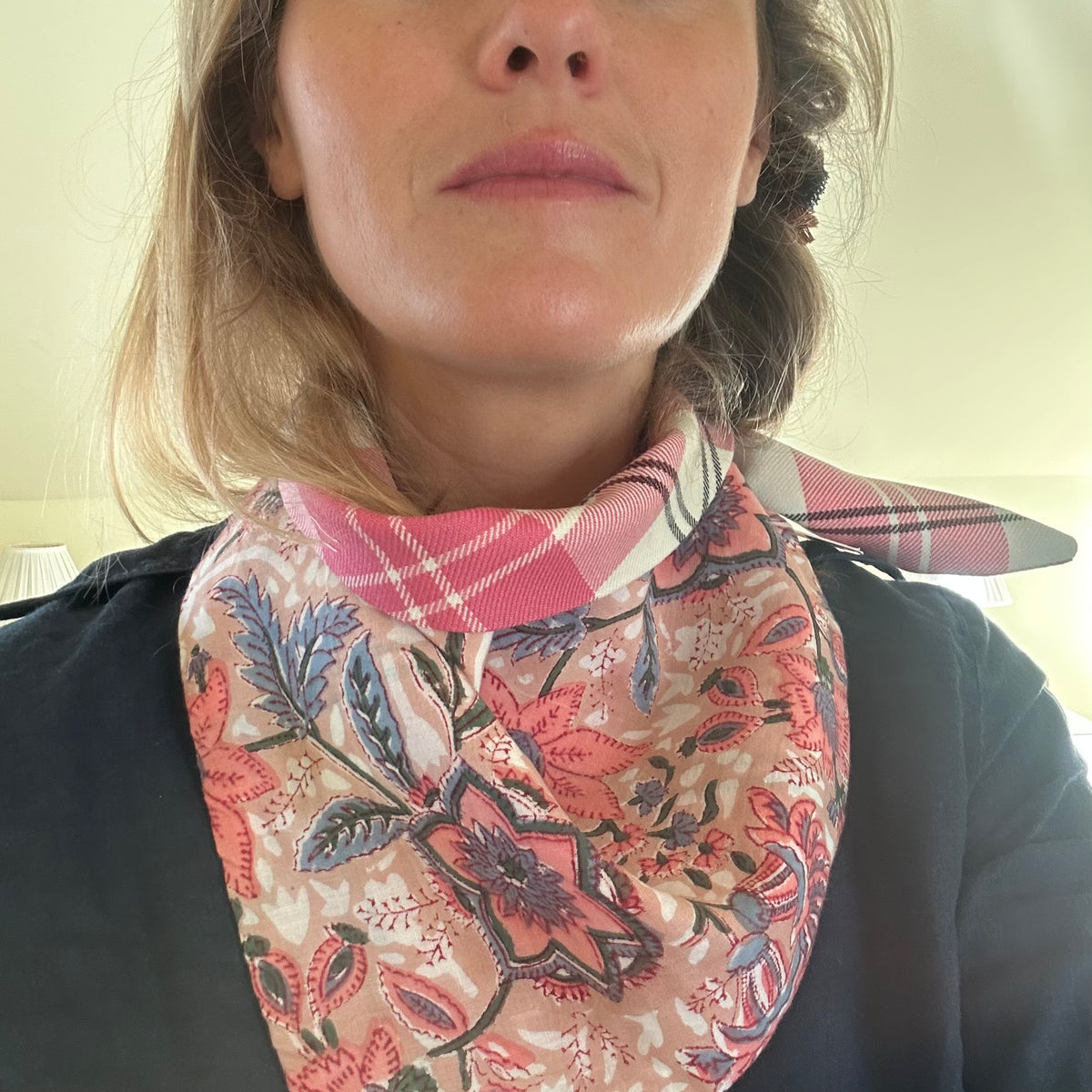 Breast Cancer Tartan Scout Scarf