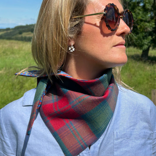 Lindsay Muted Tartan Scout Scarf