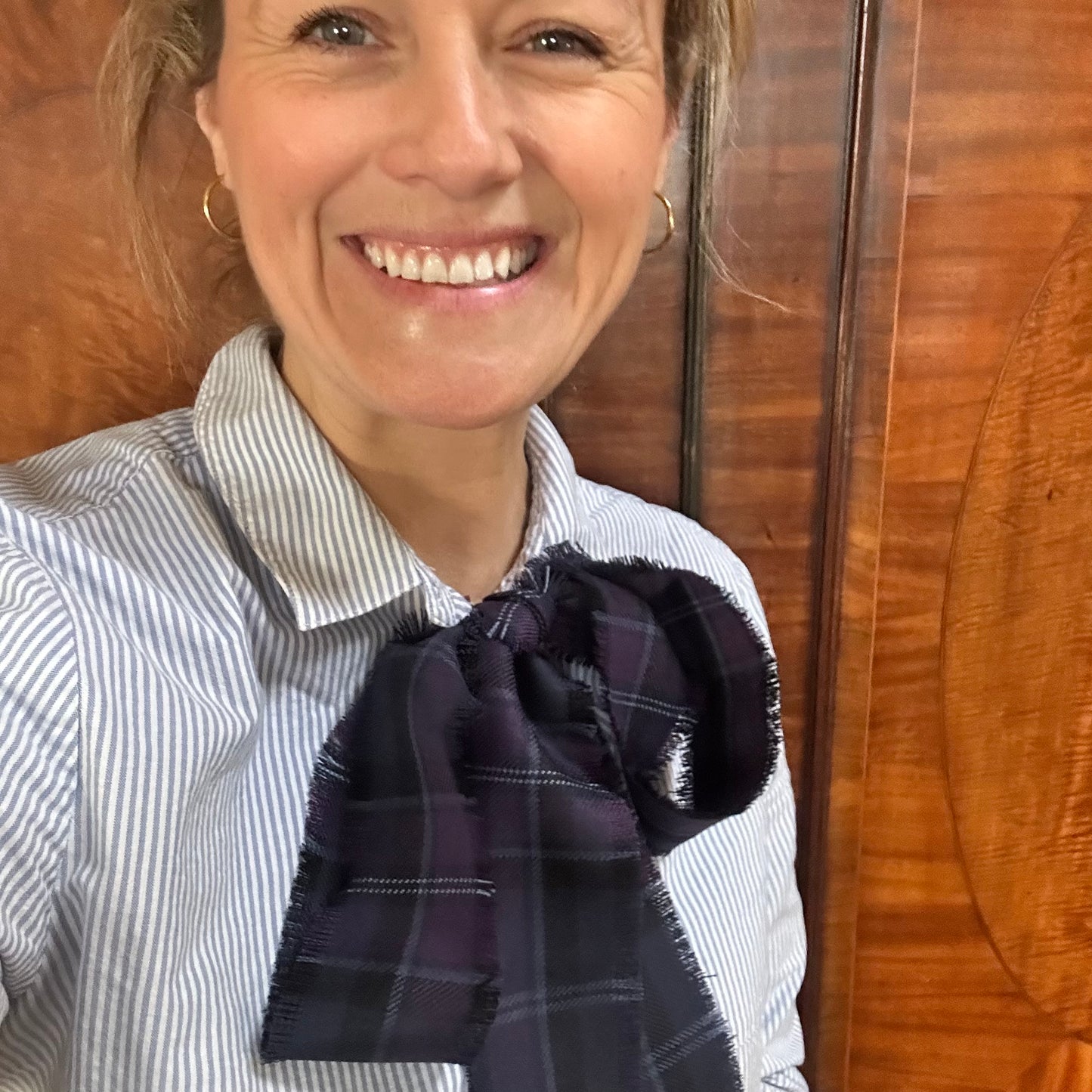 Tartan Twilly Ribbon Scarf - Scottish Thistle
