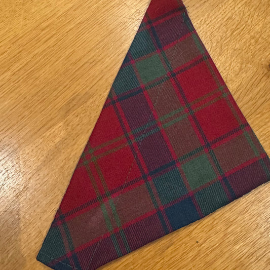 Robertson Red Muted Tartan Dog Bandana