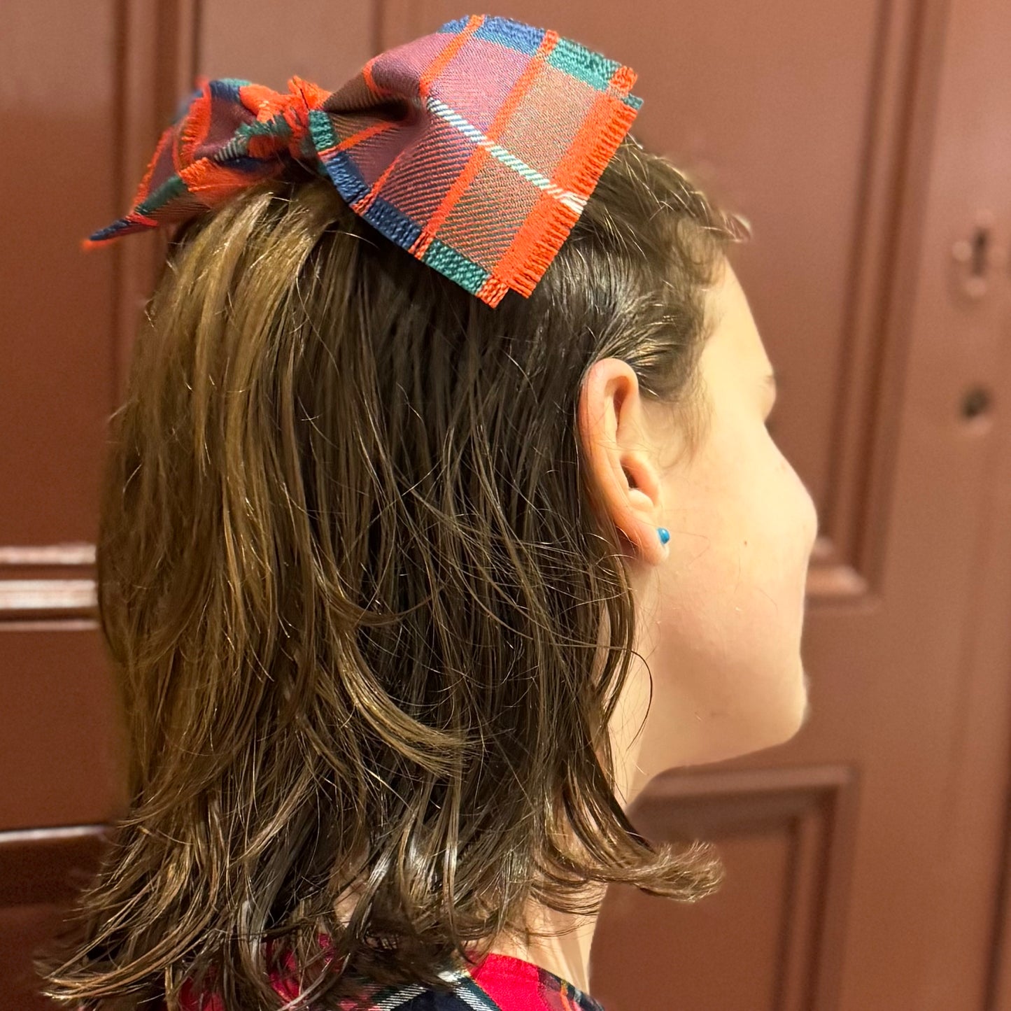 Fraser Red Ancient tartan hair clip
