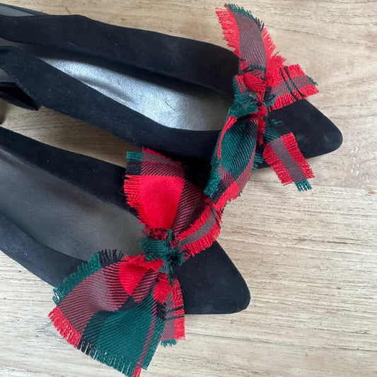 Dunbar tartan shoe clips