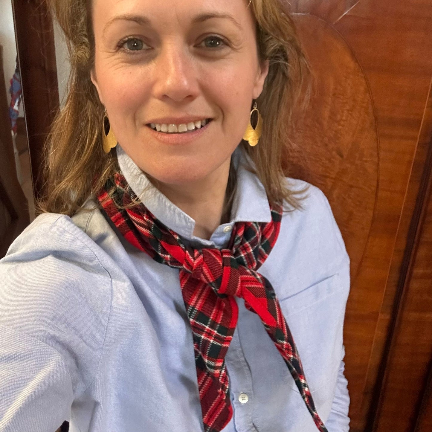 Royal Stewart Tartan Triangle Scarf