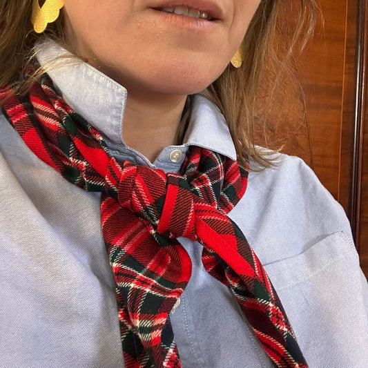 Royal Stewart Tartan Triangle Scarf