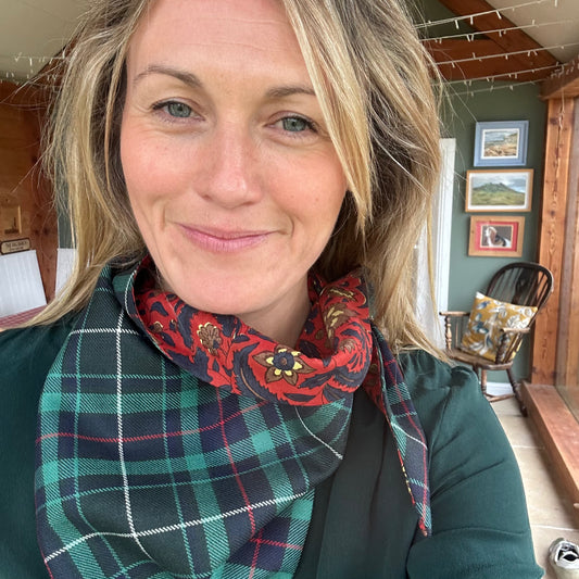 Fraser Gathering Tartan Scout Scarf